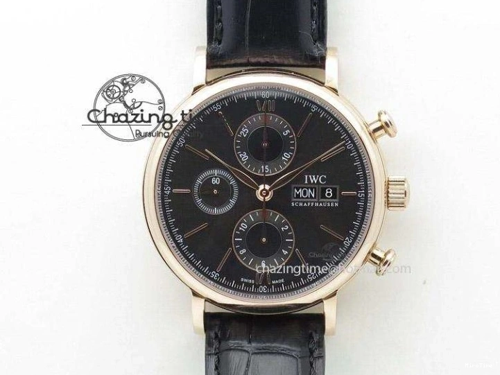 MIROTIME 0326 Bright Pilot Chrono SS AZF 1:1 Best Edition Green Dial on Brown Leather Strap A 7059